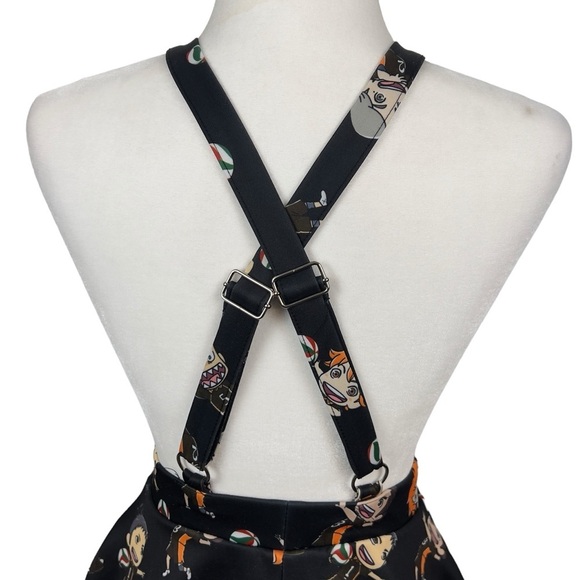 Hot Topic Haikyu Chibi Japanese Character Cosplay Anime Suspender Mini Skirt - Picture 7 of 12